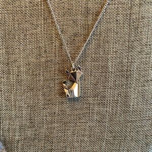 NWT silver fox necklace.